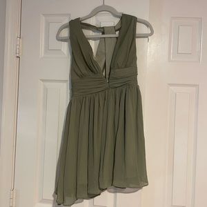 Xenia Boutique Green V Cut Dress